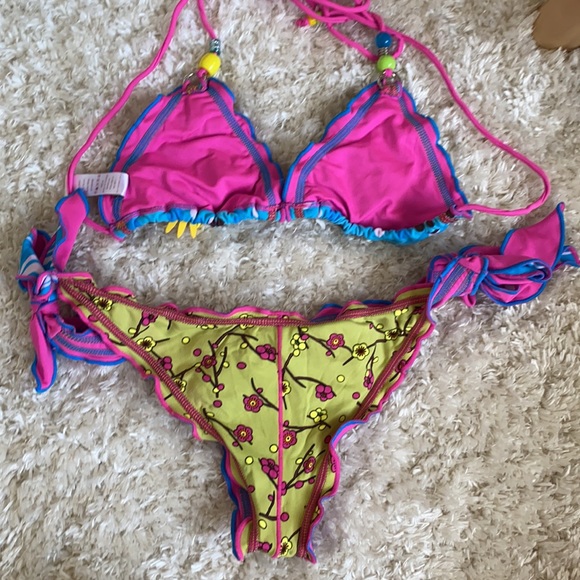 New Cocoa Beach Multicolor Flower Bikini size S - Picture 4 of 7